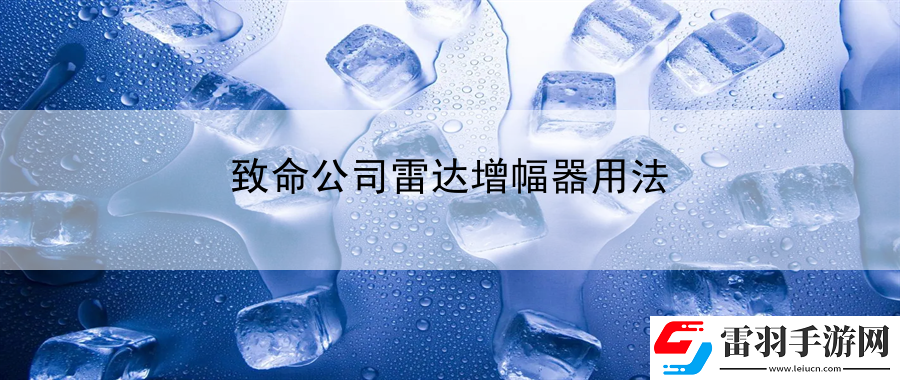 致命公司雷達增幅器用法