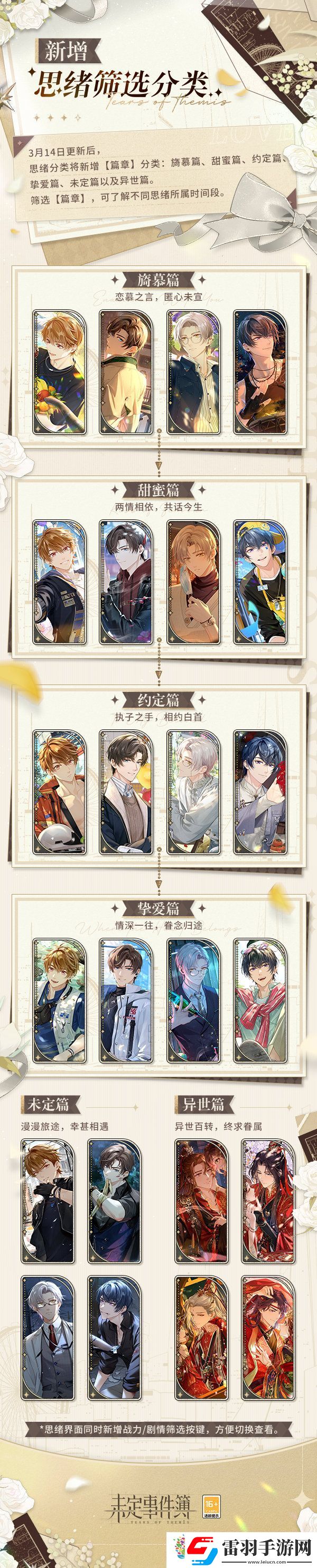 未定事件簿新系統3月14日更新上線