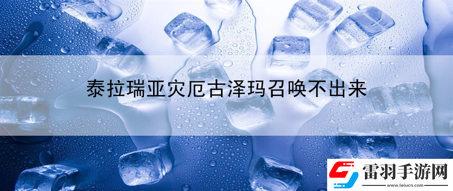 泰拉瑞亞災厄古澤瑪召喚不出來