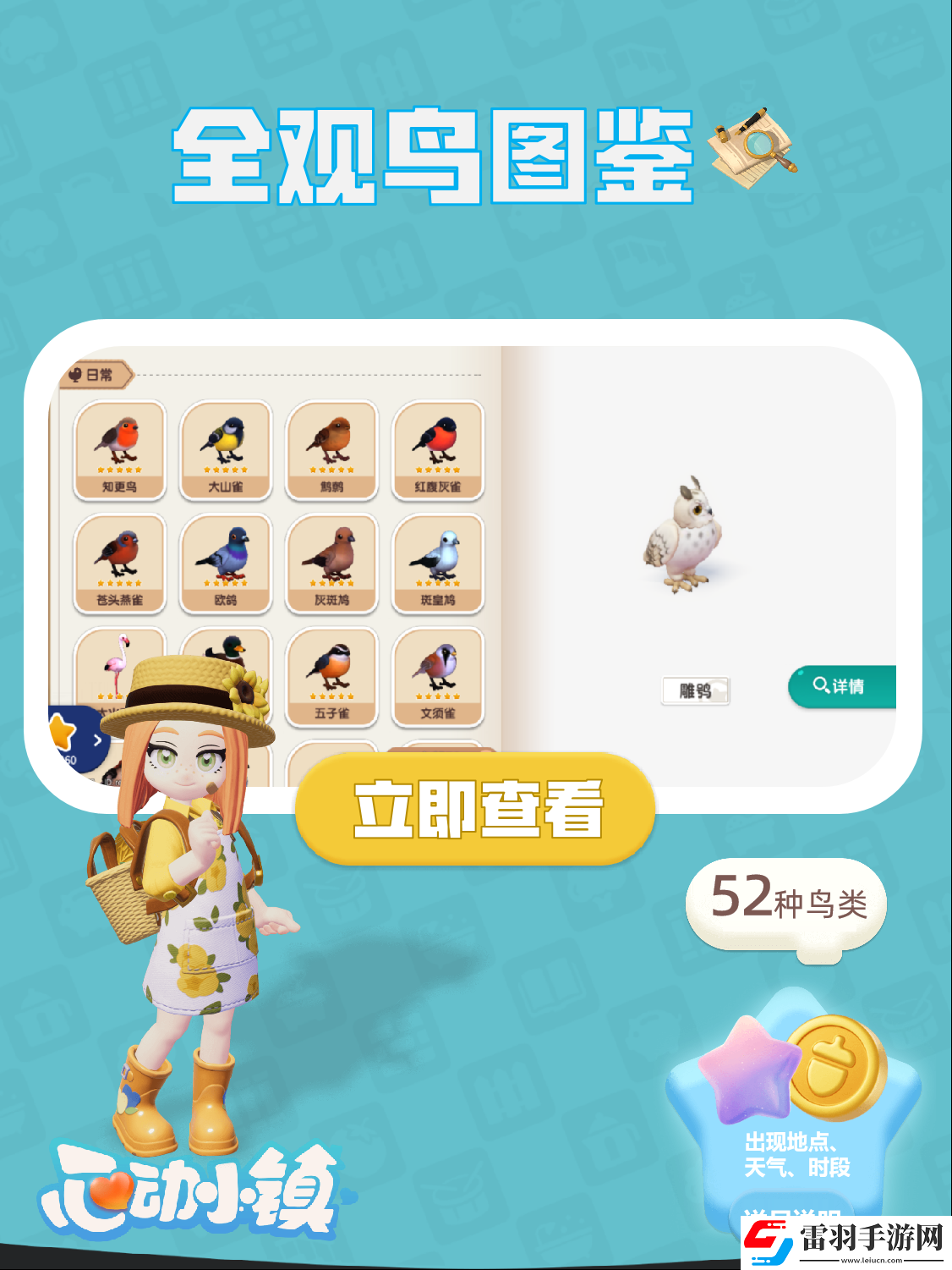 心動(dòng)小鎮(zhèn)手游觀鳥(niǎo)全圖鑒